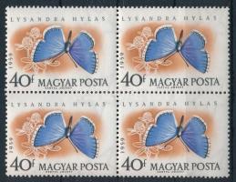 1959 Lepke (I.) 40f négyestömb, szépen elfogazva