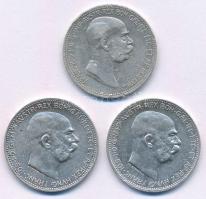Ausztria 1908. 1K Ag "Ferenc József - Jubileum" + 1913. 1K Ag "Ferenc József" (2...