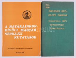 Barabás Jenő - Gilyén Nándor: Vezérfonal népi építészetünk kutatásához. Bp., 1979, Műszaki Könyvkiadó. Kiadói egészvászon-kötés + A határainkon kívüli magyar néprajzi kutatások. Az 1982. november 1920-án Debrecenben, a Déri Múzeumban tartott országos konferencia anyaga. Szerk.: Máténé Szabó Mária Rózsa. Bp., 1984, Tudományos Ismeretterjesztő Vállalat.