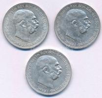 Ausztria 1914-1916. 1K Ag "Ferenc József" (3xklf) T:XF
Austria 1914-1916. 1 Corona Ag &qu...