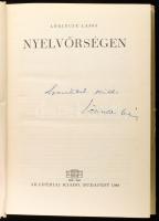 Lőrincze Lajos: Nyelvőrségen. A szerző, Lőrincze Lajos (1915-1993) nyelvész, tanár által dedikált pé...