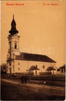 1908 Monor, református templom. Burján Béla kiadása (EK)