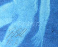 Blaha, Jan (1961-): Prety river. Mezzotinto, papír, Jelzett. 78x49,5 cm