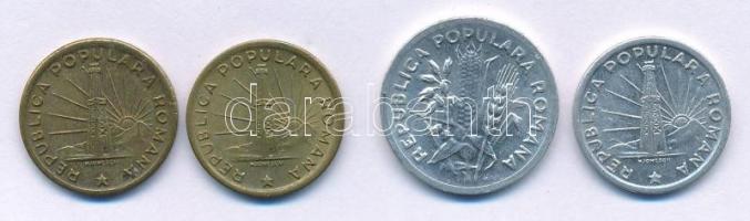 Románia 1949. 1L Ni-sárgaréz + 1950. 1L Ni-sárgaréz + 1951. 1L Al + 1951. 2L Al T:AU-XF
Romania 194...
