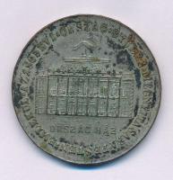 1865. "Az 1865. évi Országgyűlés megnyitása" ezüstözött bronz emlékérem "EMLÉKÜL AZ 1865. ÉVI ORSZÁG GYÜLÉS MEGNYITÁSÁRA PESTEN - ÉLJEN A KIRÁLY / EMLÉKÜL AZ 1865. ÉVI ORSZÁG GYÜLÉS MEGNYITÁSÁRA PESTEN - ORSZÁG HÁZ" (38mm) T:XF ph., patina, kopott ezüstözés Hungary 1865. "Opening of the 1865 Parliament" silver plated bronze commemorative medal (38mm) C:XF edge error, patina, worn silvering