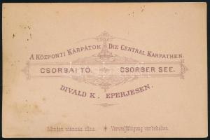 cca 1900 Csorbai-tó, Központi-Kárpátok, keményhátú fotó Divald Károly eperjesi műterméből, sérülésse...