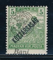 Nagyvárad 1919 Arató/Köztársaság 5f alulra csúszott "Bani" felirattal, Bodor vizsgálójellel