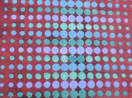 Jelzés nélkül: 7 db geometrikus és op-art kompozíció, 1970-80 körül. Akvarell, papír, feltekerve, ré...