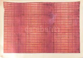 Jelzés nélkül: 7 db geometrikus és op-art kompozíció, 1970-80 körül. Akvarell, papír, feltekerve, ré...