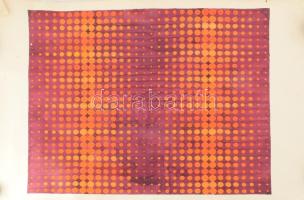 Jelzés nélkül: 7 db geometrikus és op-art kompozíció, 1970-80 körül. Akvarell, papír, feltekerve, ré...