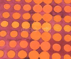 Jelzés nélkül: 7 db geometrikus és op-art kompozíció, 1970-80 körül. Akvarell, papír, feltekerve, ré...