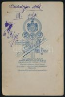 cca 1915 Adél és Gigi, kislány kutyával, keményhátú fotó Fischer Béla fogarasi műterméből, sarkán tö...