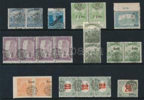 Nagyvárad 1919 20 db bélyeg elcsúszott felülnyomattal, Bodor vizsgálójellel