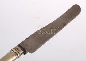 4 darab ezüst (Ag) és ezüst (Ag) nyelű evőeszköz, jelzett, bruttó 181g