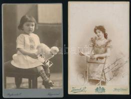1898-1915 Műtermi gyerekportrék Zsunk és Dajkovits nagyváradi műterméből, 16,5×10,5 cm