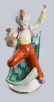 Kőbányai Aladdin figura, jelzett, hibátlan, m: 13 cm
