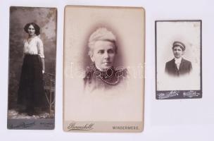 ca 1860-1890 kb 50 db vizitkártya és kabinetfotó, benne érdekességek, hajós, katonai, városkép is