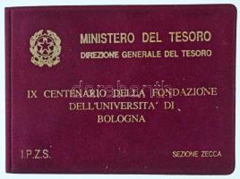 Olaszország 1988. 100L Ag "900 éves a Bolognai Egyetem" + 200L Ag "900 éves a Bologna...