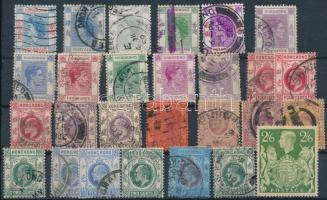 Hongkong 26 db pecsételt régebbi bélyeg + 1 db angol falcos bélyeg