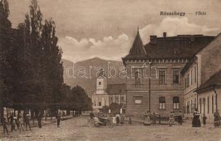 Rózsahegy main square with church