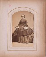 Cseh és lengyel grófi család fotóalbum 25 db korai keményhátú fotóval (Herberstein és Ptah család ta...