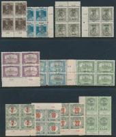 Kolozsvár 1919 11 db négyestömb Bodor vizsgálójellel