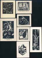Buday György (1907-1990): 7 db kisgrafika és ex libris, klf. technikák, papír, részben jelzett a metszeten, klf. méretekben.
