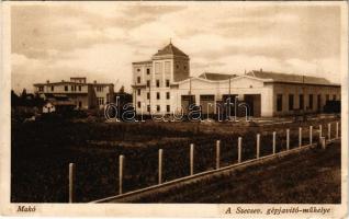 1939 Makó, SzeCsEV (Szeged-Csanádi Egyesült Vasút) gépjavító műhelye + "MAKÓ PU. SZEKRÉYNBŐL" (EK)