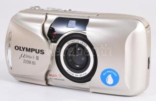 Olympus Mju-II fényképezőgép zoom 80 35mm, 1:2,8 objektívvel, eredeti dobozában, leírással, bontatla...