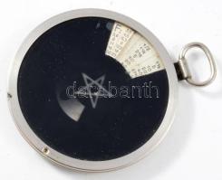 Zeiss ikon fénymérő, forgatható, bőr tokban, sérült üveggel d: 5 cm