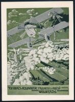 Jelzés nélkül: Ex libris aeronautae Francisci Aloisi Willwerth (militária és repülő könyvjegy), rasz...