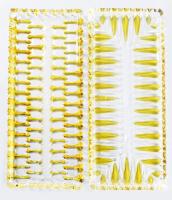 2 darab régi kristály tálca, ezüstpácolt díszítéssel, hibátlan, 34x15 cm