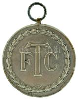 1900 k. "FTC (Ferencváros, Fradi)" kétoldalas, jelzetlen Ag kerékpáros díjérem "HP" gyártói jelzéssel (30mm/12,02g) T:XF
