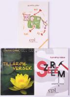 Gyimóthy Gábor 3 db dedikált könyve: Marhaság. Szójátékversek.; Szerelem a szavakat szójátékokká.; Tillárom-versek. Kiadói papírkötés.