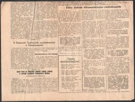 1956 Szabad Somogy, a Somogy Megyei Forradalmi Nemzeti Tanács lapja I. évf. 1. szám, 1956. október 3...
