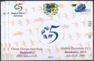 2006 Öttusa EB Budakalász 3 db-os emlékív garnitúra (No. 011)