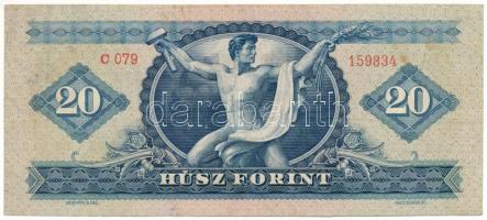 1949. 20Ft "C 079 159834" T:F, szép papír
Adamo F10