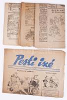 1947-1948 A Pesti Izé 4 db száma (II. évf. 7., 15., 20. sz. + III. évf. 10. sz.), változó állapotban