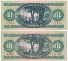 1969. 10Ft (2x) "A 414 009694, A 662 021651" T:XF mind szép papír
Adamo F7