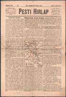1920 A Pesti Hírlap 1920. augusztus 25-i száma, a címlapon a numerus claususról (a zsidóság egyetemi felvételi arányát korlátozó 1920. évi XXV. törvénycikkről) szóló írással, 4 p.