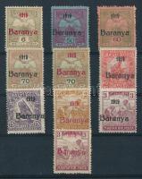 Baranya 1919 10 db bélyeg antikva számokkal, Bodor vizsgálójellel
