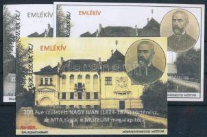 2025 200 éve született Nagy Iván történész 3 db-os emlékív garnitúra azonos sorszámmal (No. 005)
