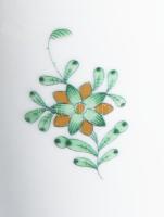 Herendi Indiai kosár mintás váza. Jelzett, hibátlan, m: 19,5 cm