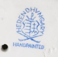Herendi madárpár. Jelzett, kézzel festett, hibátlan, m: 9,5 cm