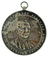 1904. "Nyíregyháza 1904. augusztus 20. - Dr. Samassa József / Fogadalmi temploma felszentelésének emlékére" jelzett Ag emlékérem füllel, "SGA" gyártói jelzéssel (29mm/0.800/7,70g) T:XF patina