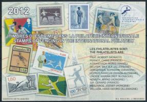 2012 Vívás motívumgyűjtők Nemzetközi Társasága emlékív