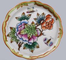 Herendi Viktória mintás ékszeres tálka. Jelzett, hibátlan, d: 8 cm