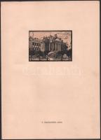 Mühlfeith János (működött a XX. sz. első felében): Közművelődési palota (Szeged), 1919. Fametszet, h...