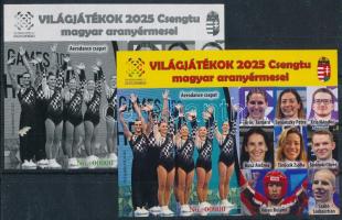 2025 Világjátékok - Csengtu magyar aranyérmesei emlékívpár 00000 sorszámmal
