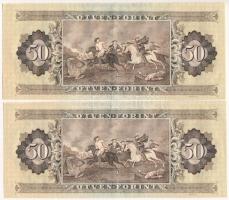 1986. 50Ft (2x) sorszámkövetők "D 165 061323 - D 165 061324" T:XF, szép papír
Adamo F25